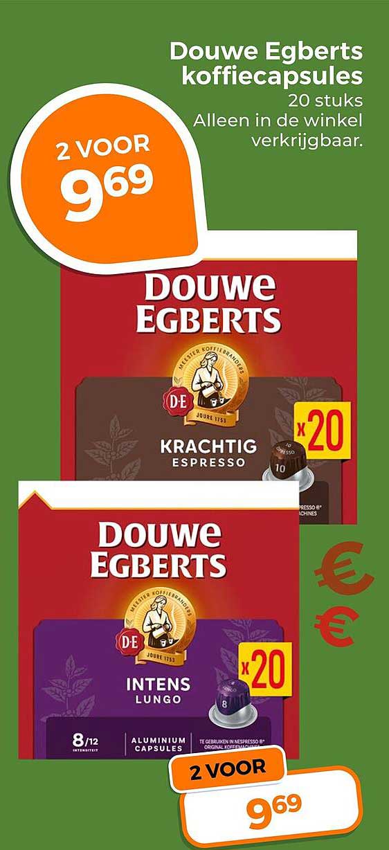 Douwe Egberts koffiecapsules 20 stuks 2 voor 9,69