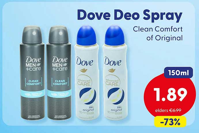 Dove Deo Spray Clean Comfort of Original 150ml