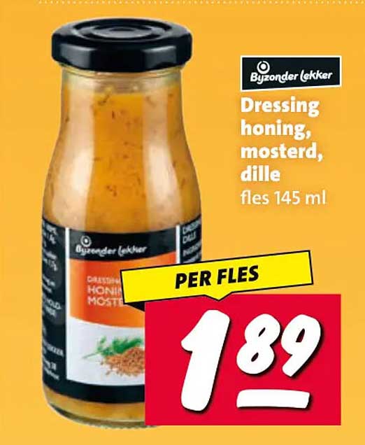 Dressing honing, mosterd, dille fles 145 ml
