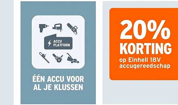 ÉÉN ACCU VOOR AL JE KLUSSEN