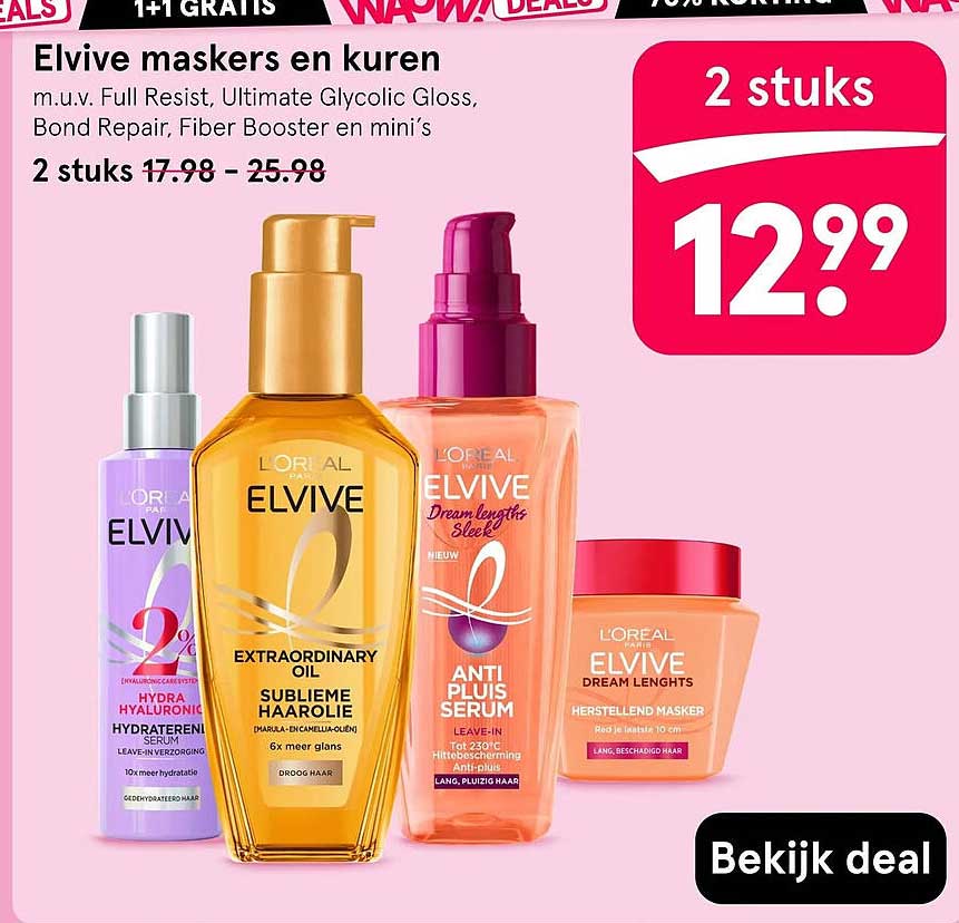 Elvive maskers en kuren