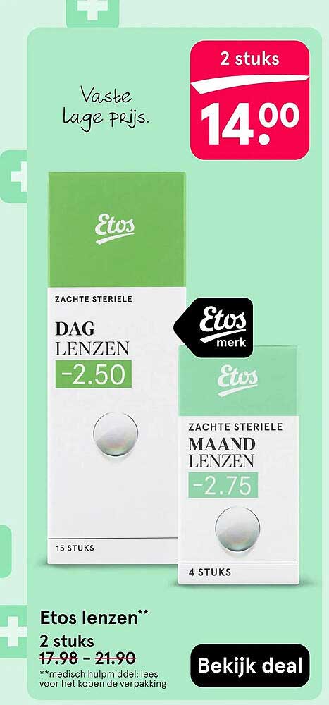 Etos lenzen** 2 stuks