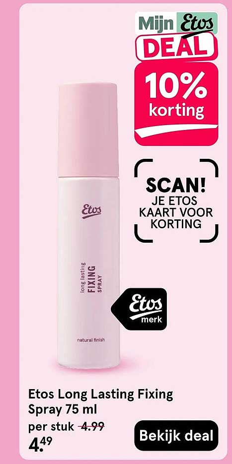 Etos Long Lasting Fixing Spray 75 ml