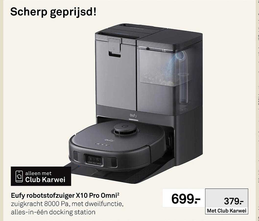 Eufy robotstofzuiger X10 Pro Omni²