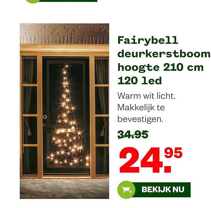 Fairybell deukerstboom hoogte 210 cm 120 led