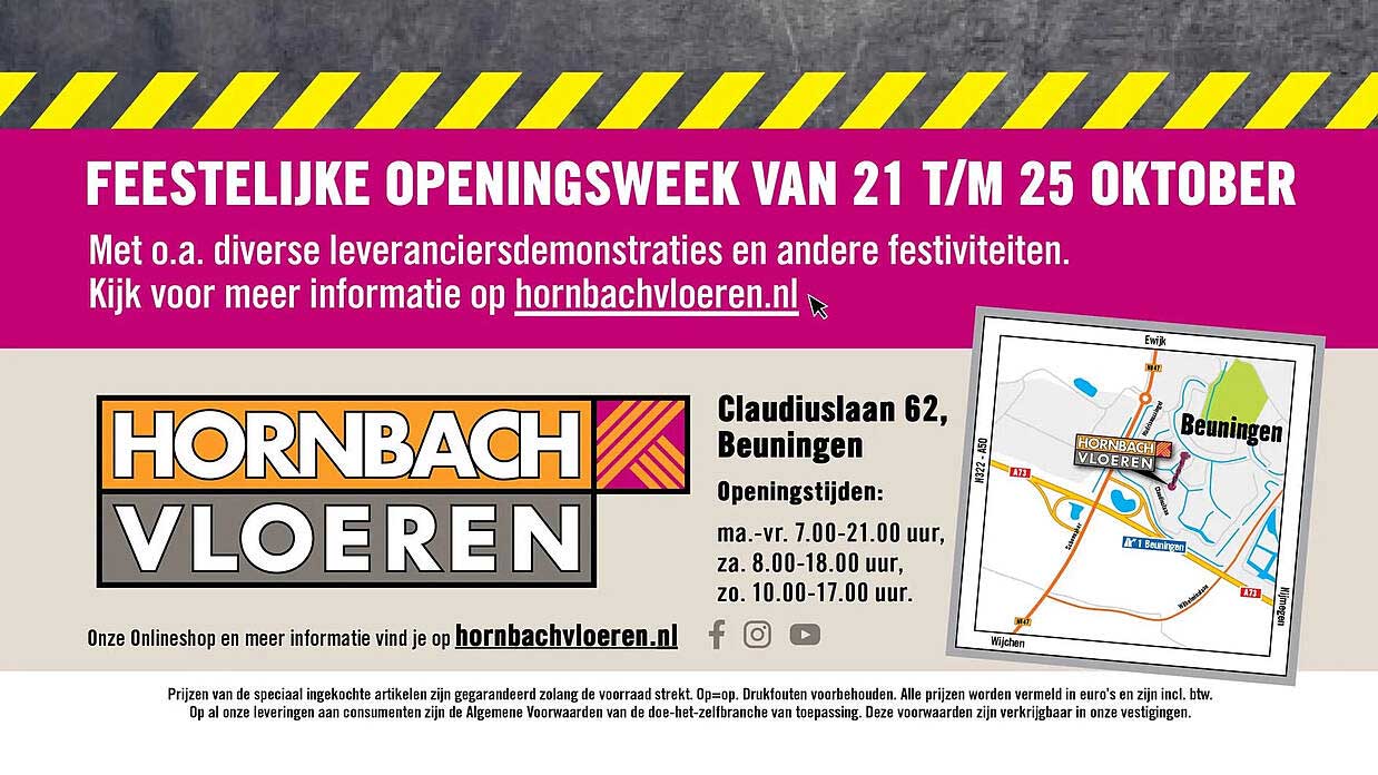 FEESTELIJKE OPENINGSWEEK VAN 21 T/M 25 OKTOBER