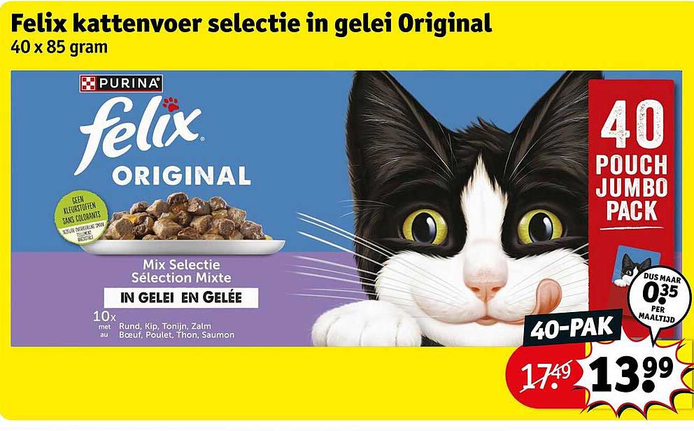 Felix kattenvoer selectie in gelei Original 40 x 85 gram