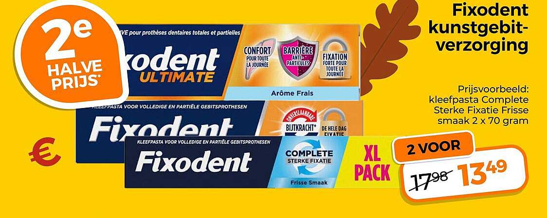 Fixodent kunstgebitverzorging 2 voor