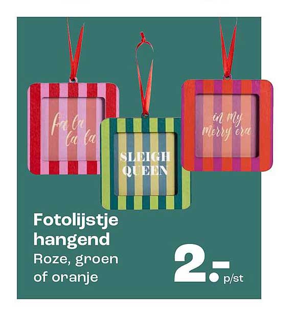 Fotolijstje hangend Roze, groen of oranje