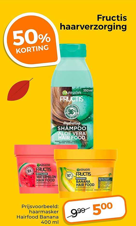Fructis haarverzorging 50% KORTING