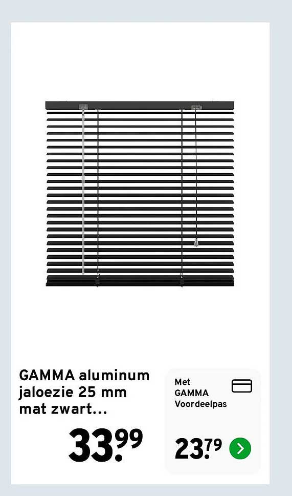 GAMMA aluminum jaloezie 25 mm mat zwart...