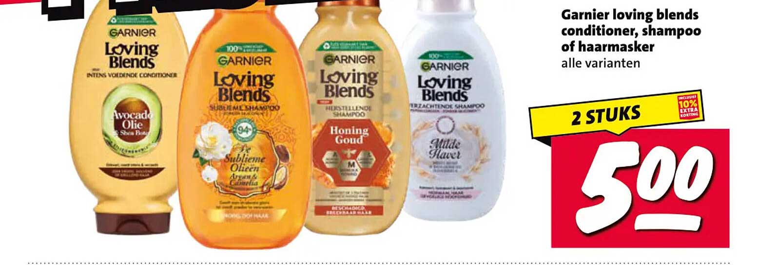 Garnier loving blends conditioner, shampoo of haarmasker alle varianten 2 STUKS