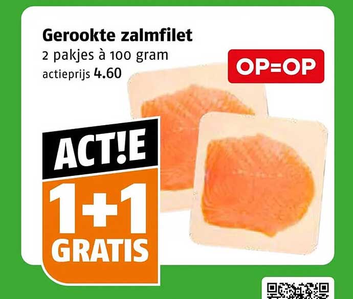 Gerookte zalmfilet 2 pakjes à 100 gram 1+1 GRATIS