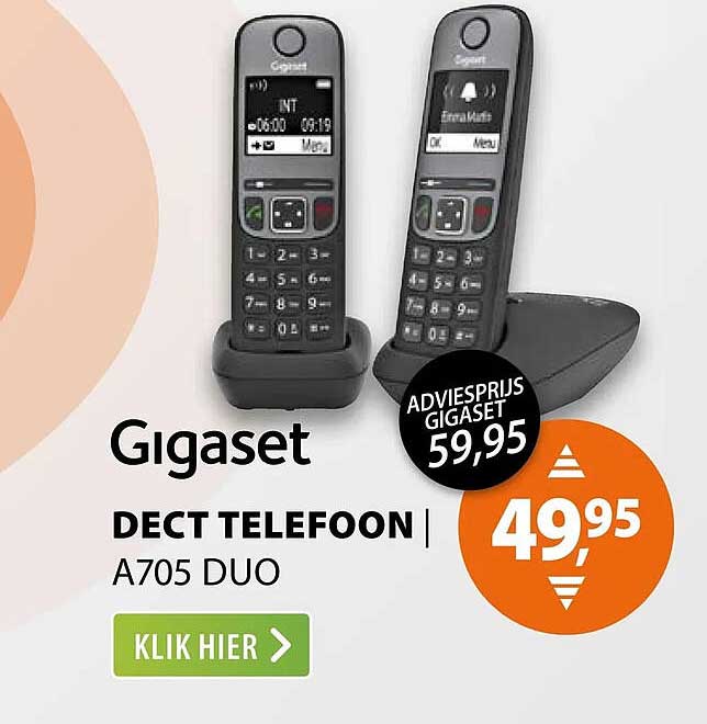 Gigaset DECT TELEFOON A705 DUO