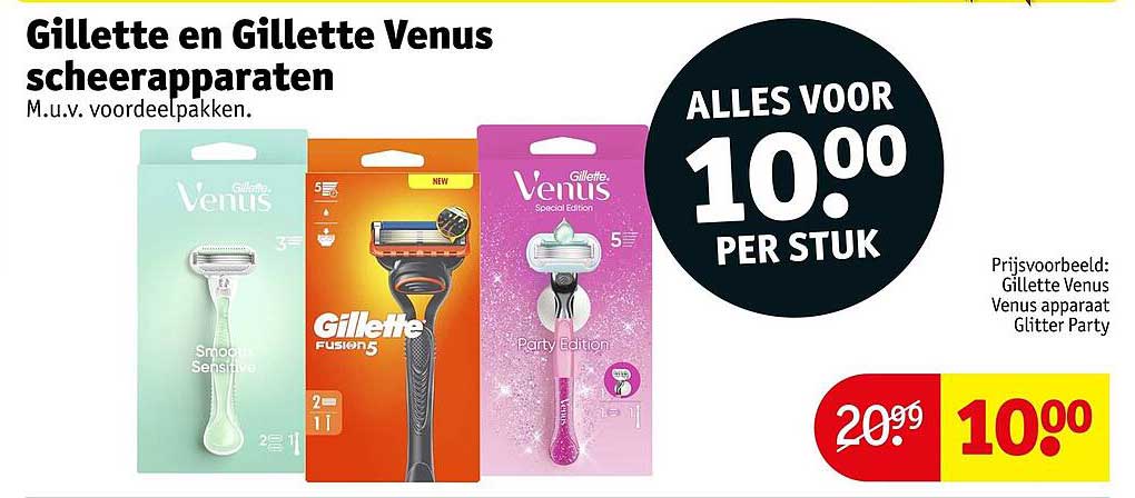 Gillette en Gillette Venus scheerapparaten