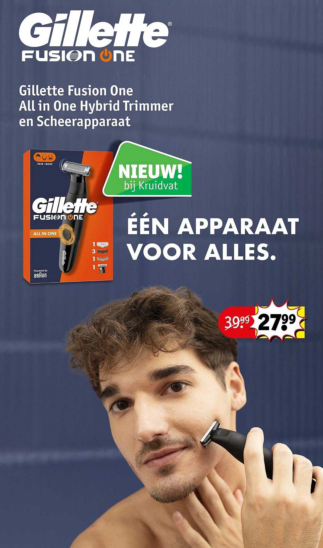 Gillette Fusion One All in One Hybrid Trimmer en Scheerapparaat