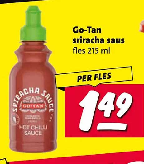 Go-Tan sriracha saus fles 215 ml
