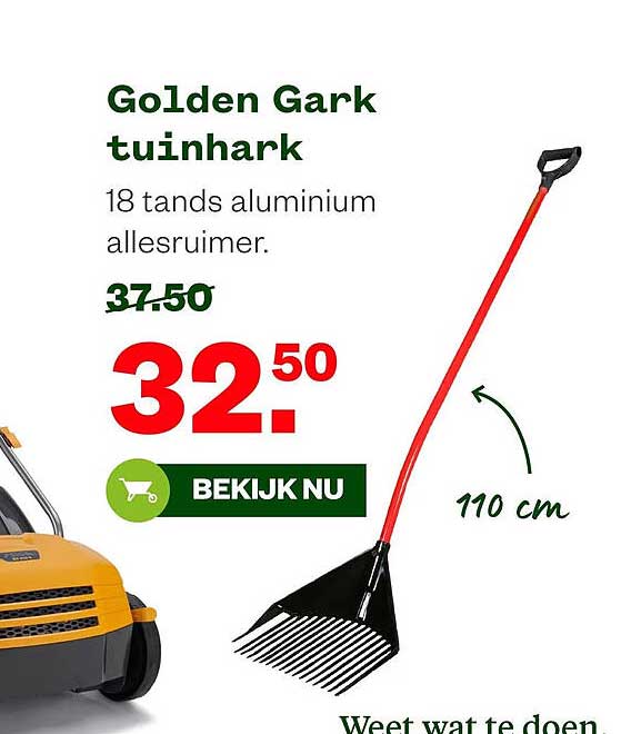 Golden Gark tuinhark 18 tands aluminium allesruimer