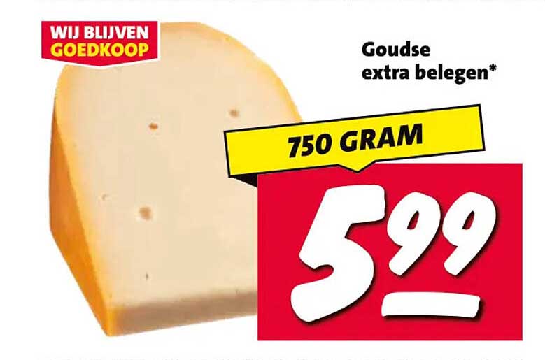 Goudse extra belegen* 750 gram