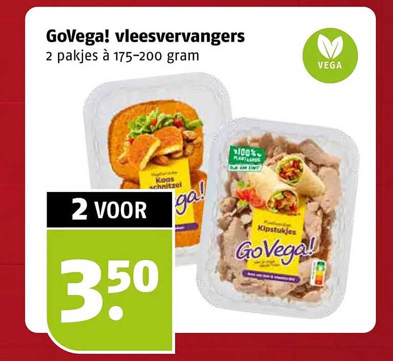 GoVega! vleesvervangers 2 pakjes à 175-200 gram