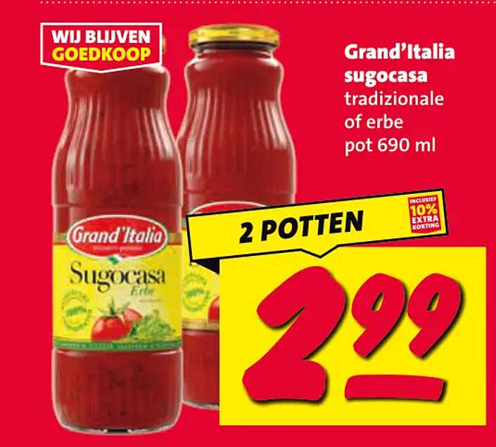 Grand'Italia sugocasa tradizionale of erbe pot 690 ml 2 POTTEN