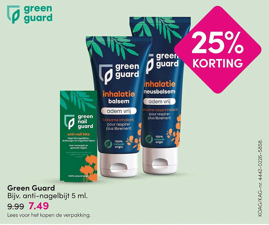 Green Guard Bijv. anti-nagelbijt 5 ml. 25% KORTING
