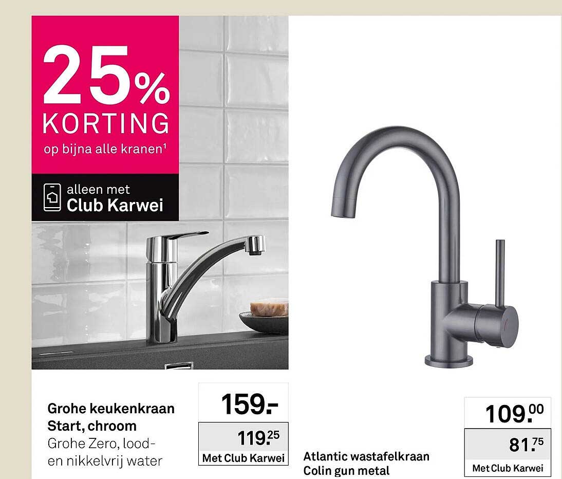Grohe keukenkraan Start, chroom