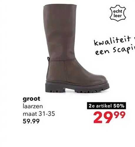 groot laarzen maat 31-35 2e artikel 50%