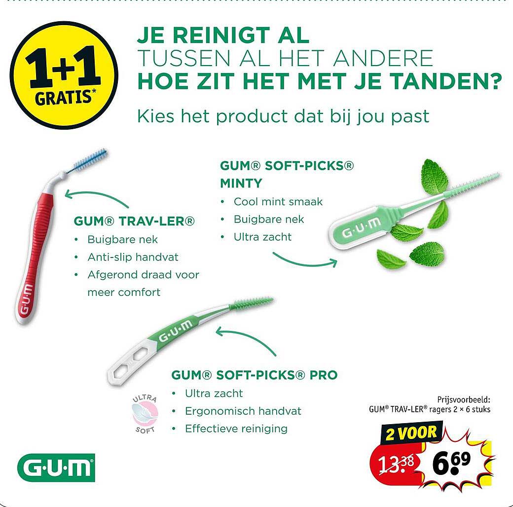 GUM® TRAV-LER® 1+1 GRATIS*