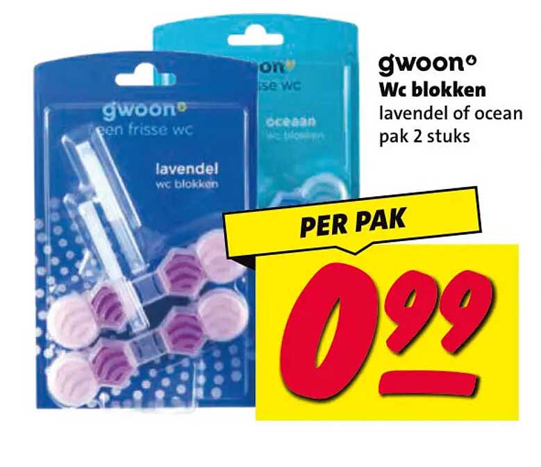 gwoon Wc blokken lavendel of ocean pak 2 stuks