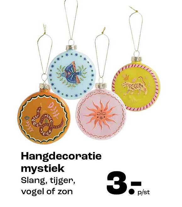 Hangdecoratie mystiek Slang, tijger, vogel of zon