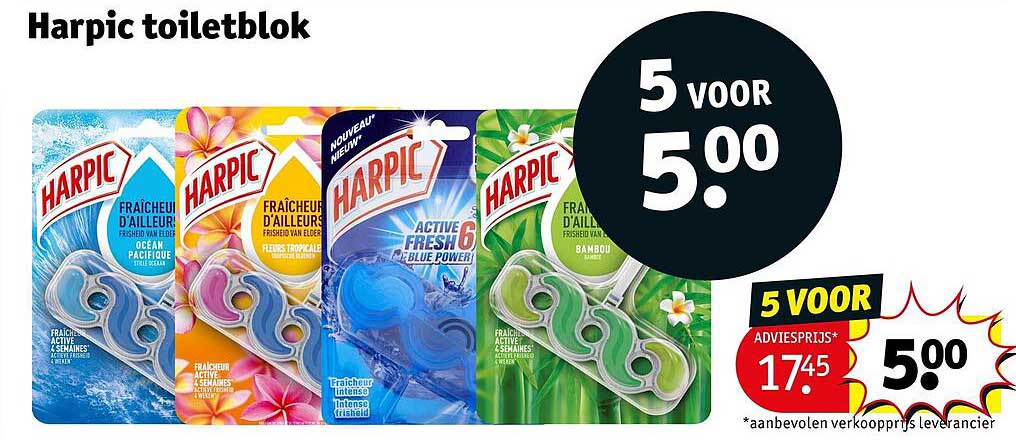 Harpic toiletblok 5 voor 5,00