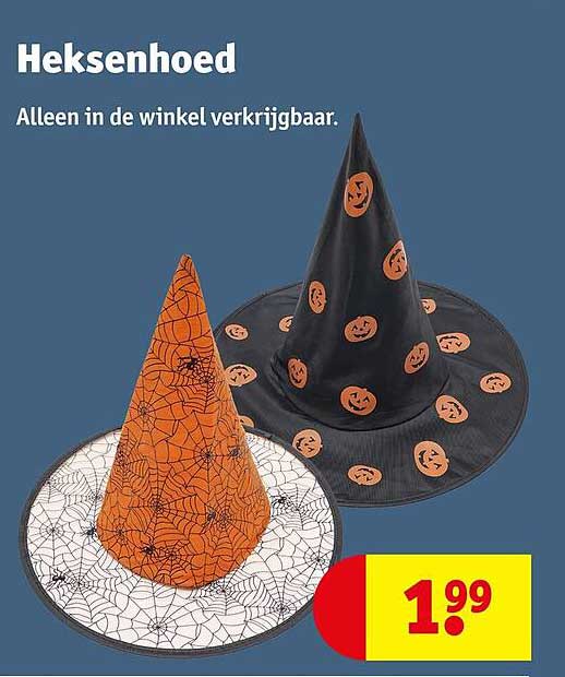Heksenhoed Alleen in de winkel verkrijgbaar.