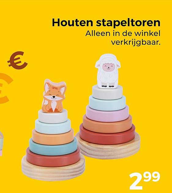 Houten stapeltoren Alleen in de winkel verkrijgbaar.