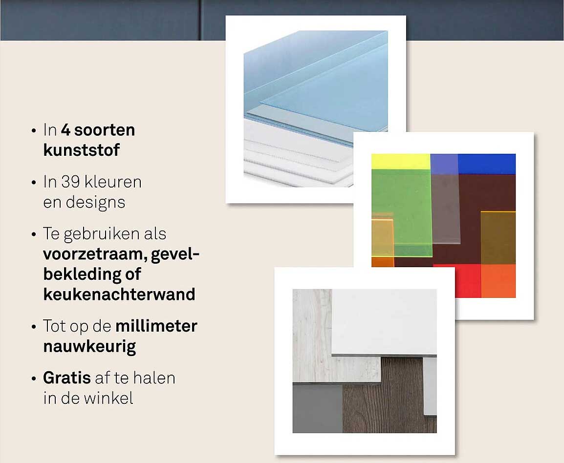 In 4 soorten kunststof