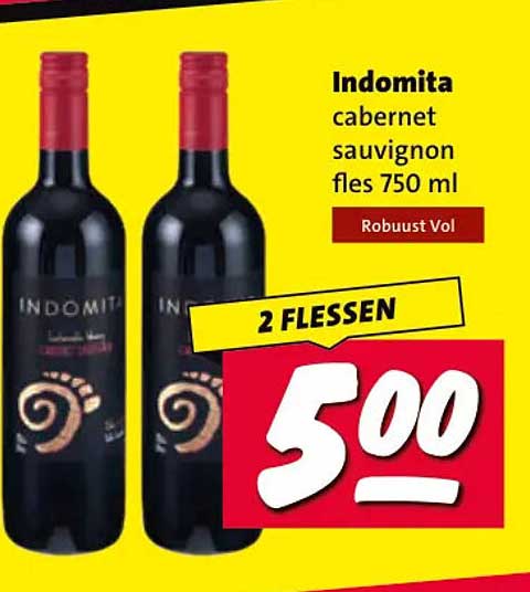 Indomita cabernet sauvignon fles 750 ml Robuust Vol 2 Flessen