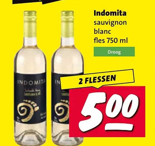 Indomita sauvignon blanc fles 750 ml 2 flessen