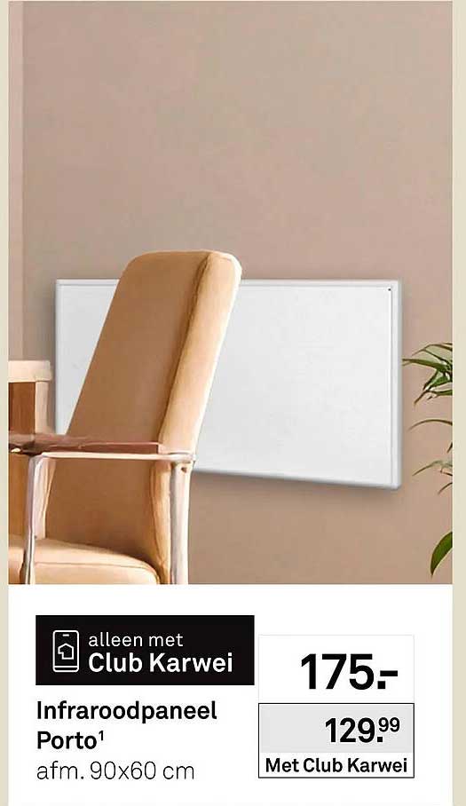 Infraroodpaneel Porto¹ afm. 90x60 cm Met Club Karwei