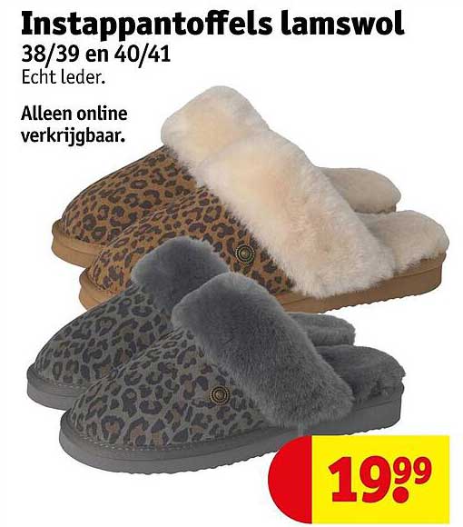 Instappantoffels lamswol 38/39 en 40/41 Echt leder. Alleen online verkrijgbaar.