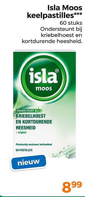 Isla Moos keelpastilles*** 60 stuks