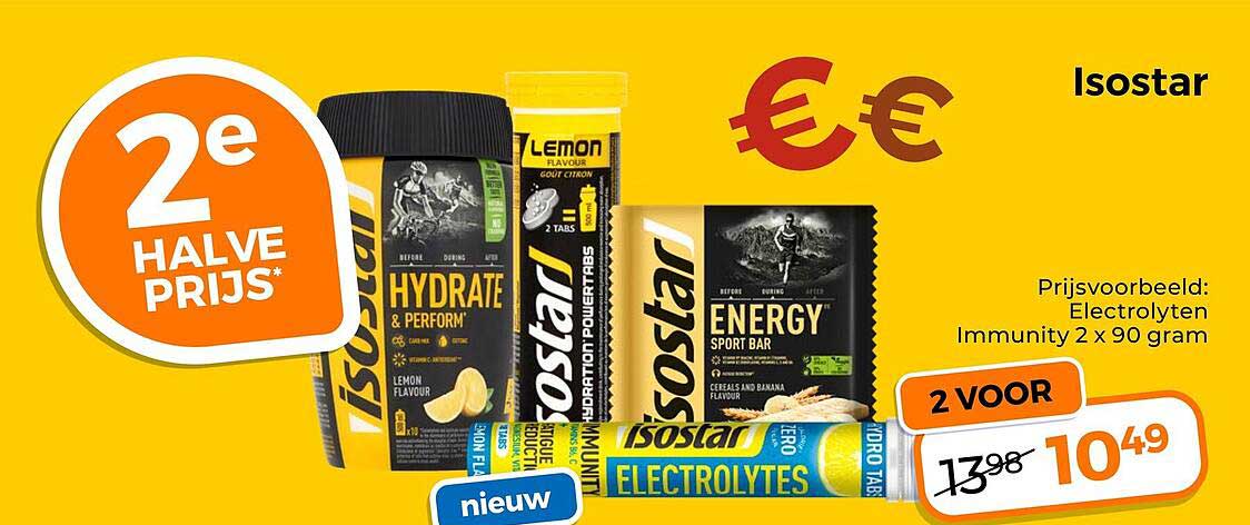 Isostar 2 voor 10.49 2e halve prijs
