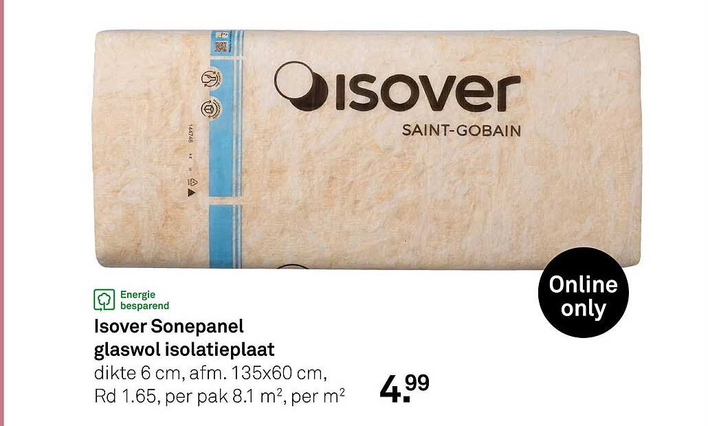 Isover Sonepanel glaswol isolatieplaat