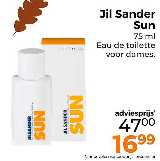 Jil Sander Sun 75 ml Eau de toilette voor dames.