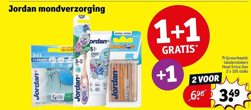 Jordan mondverzorging 1+1 GRATIS*