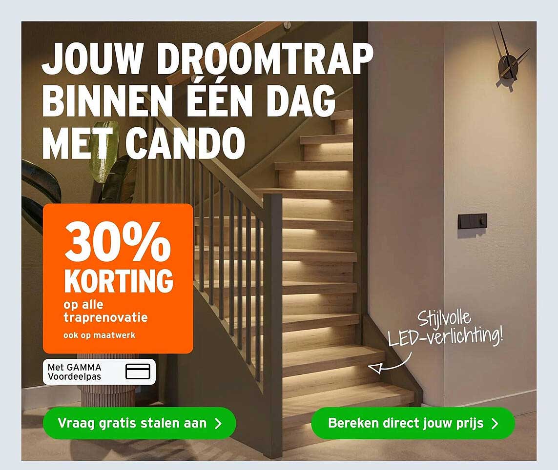 Jouw droomtrap binnen één dag met Cando