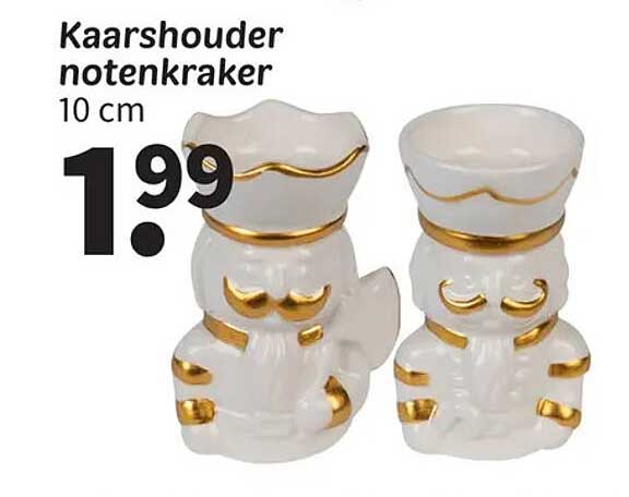 Kaarsshouder notenkraker 10 cm