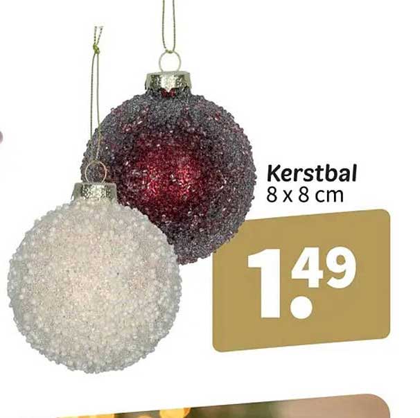 Kerstbal 8 x 8 cm