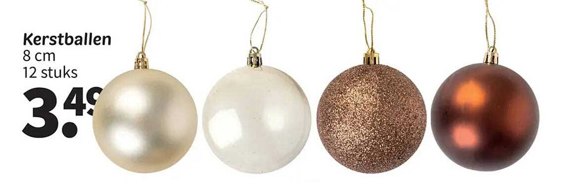 Kerstballen 8 cm 12 stuks