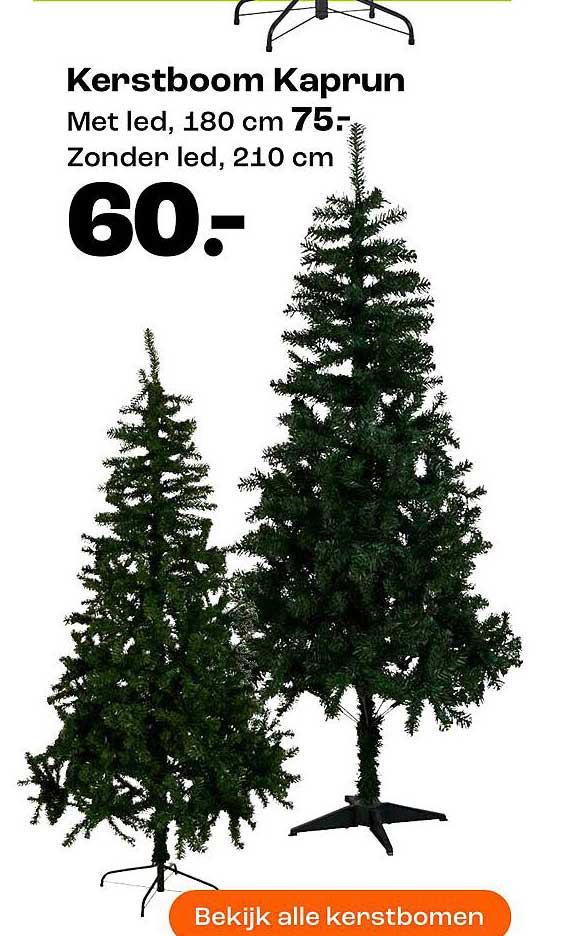 Kerstboom Kaprun Met led, 180 cm Zonder led, 210 cm