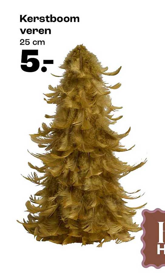 Kerstboom veren 25 cm
